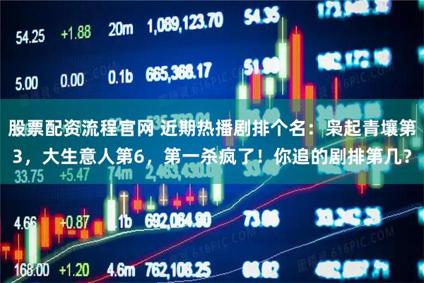 股票配资流程官网 近期热播剧排个名：枭起青壤第3，大生意人第6，第一杀疯了！你追的剧排第几？